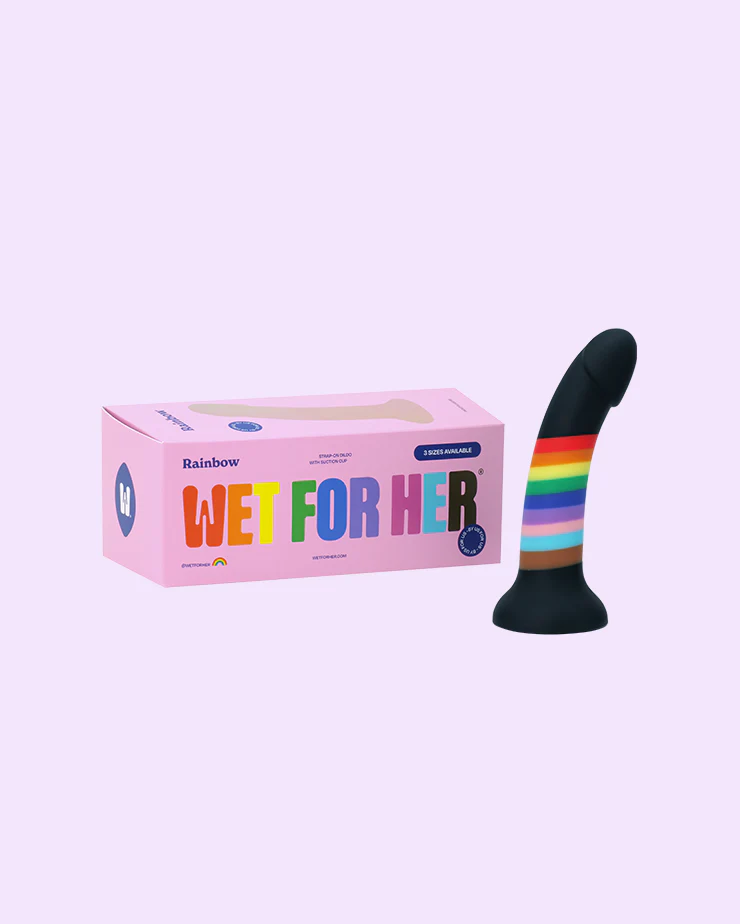 Rainbow Strap-On Dildo - Image 5